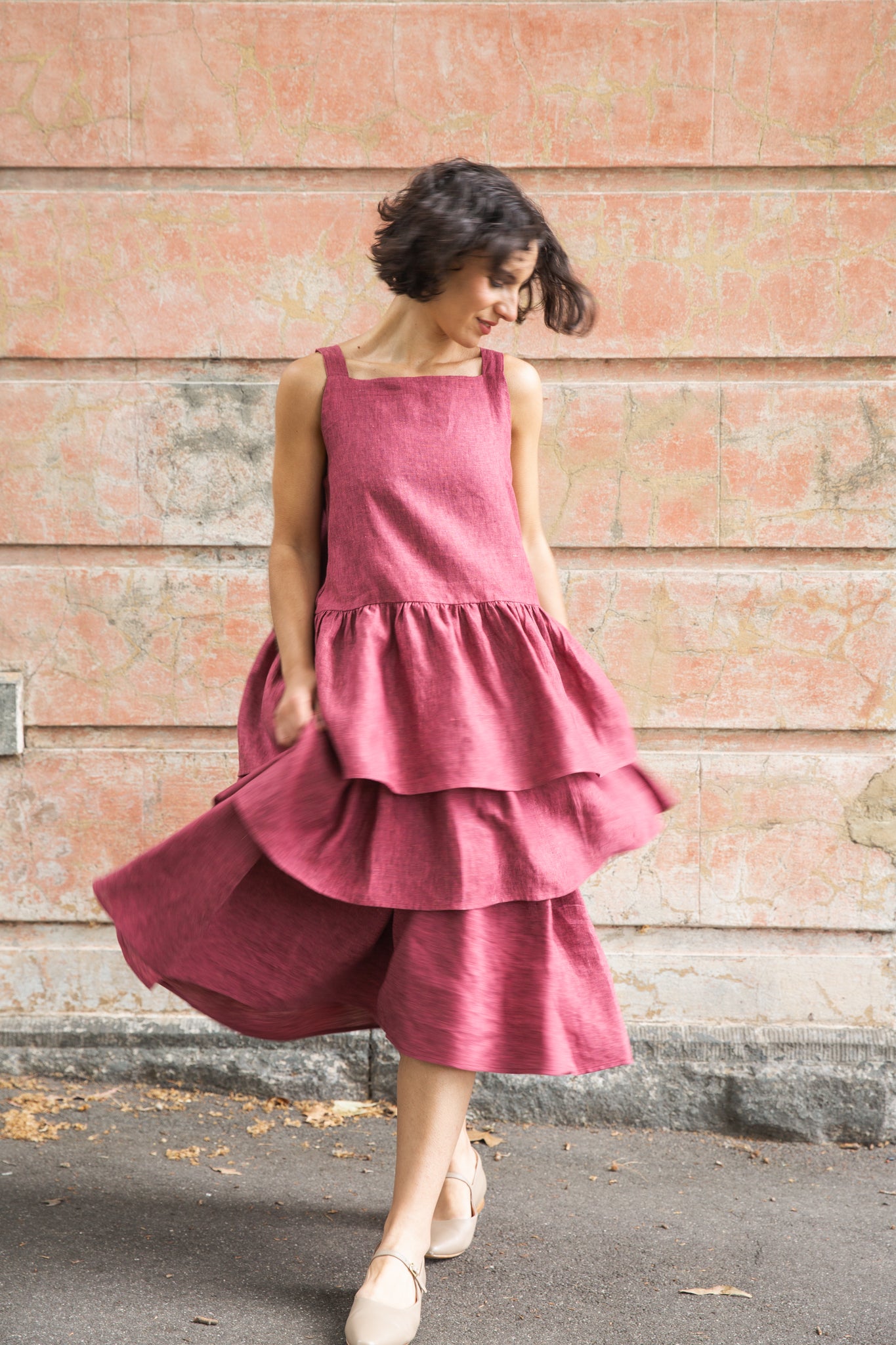 Madeline Ruffle Dress | Peony