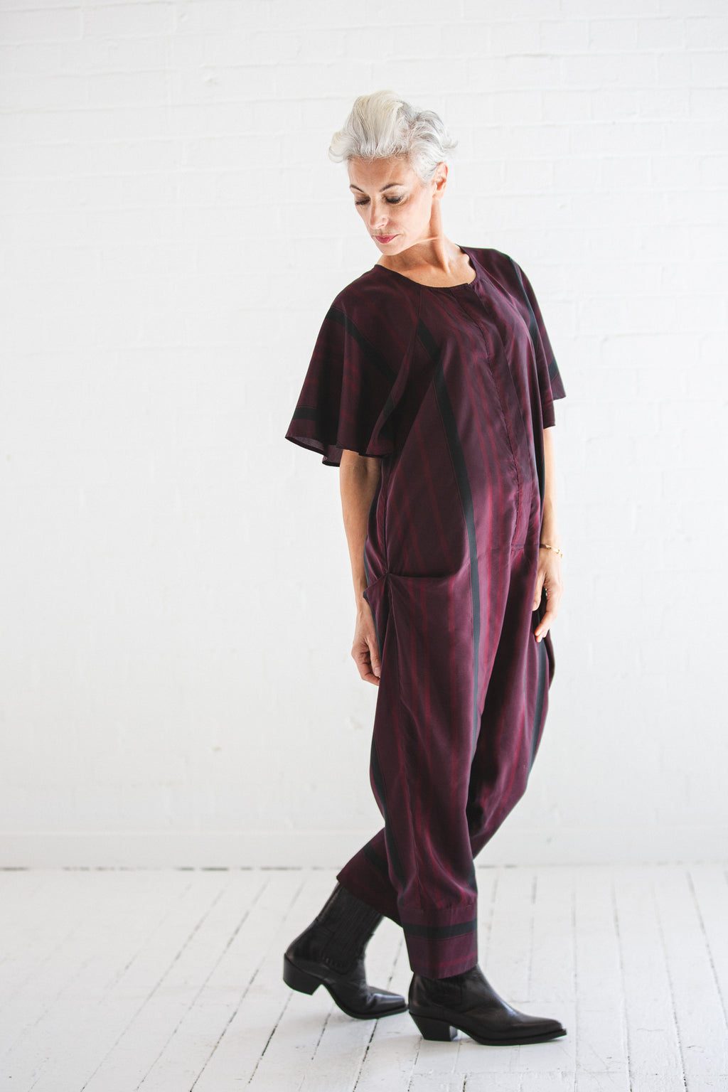 Madi Jumpsuit | Fig Stripe