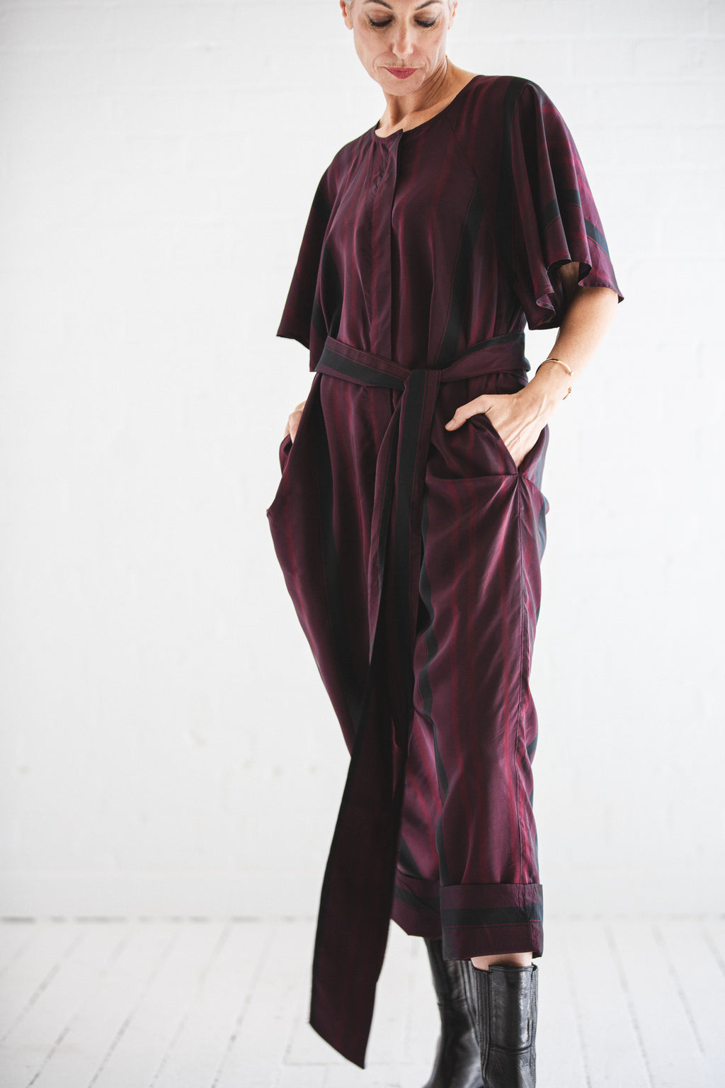 Madi Jumpsuit | Fig Stripe