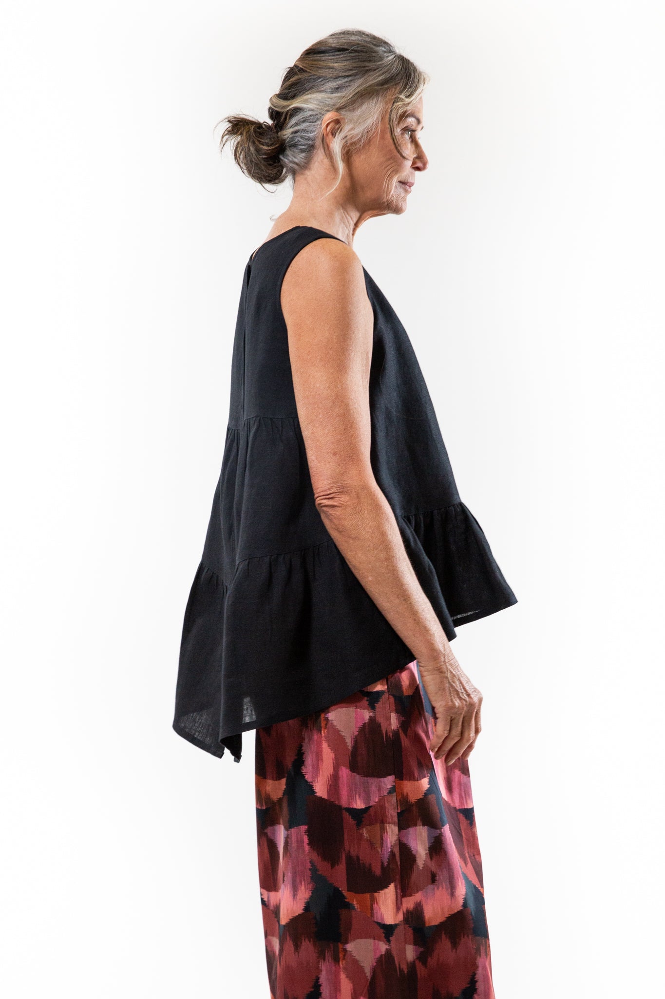 Mao Trapeze Top | Black