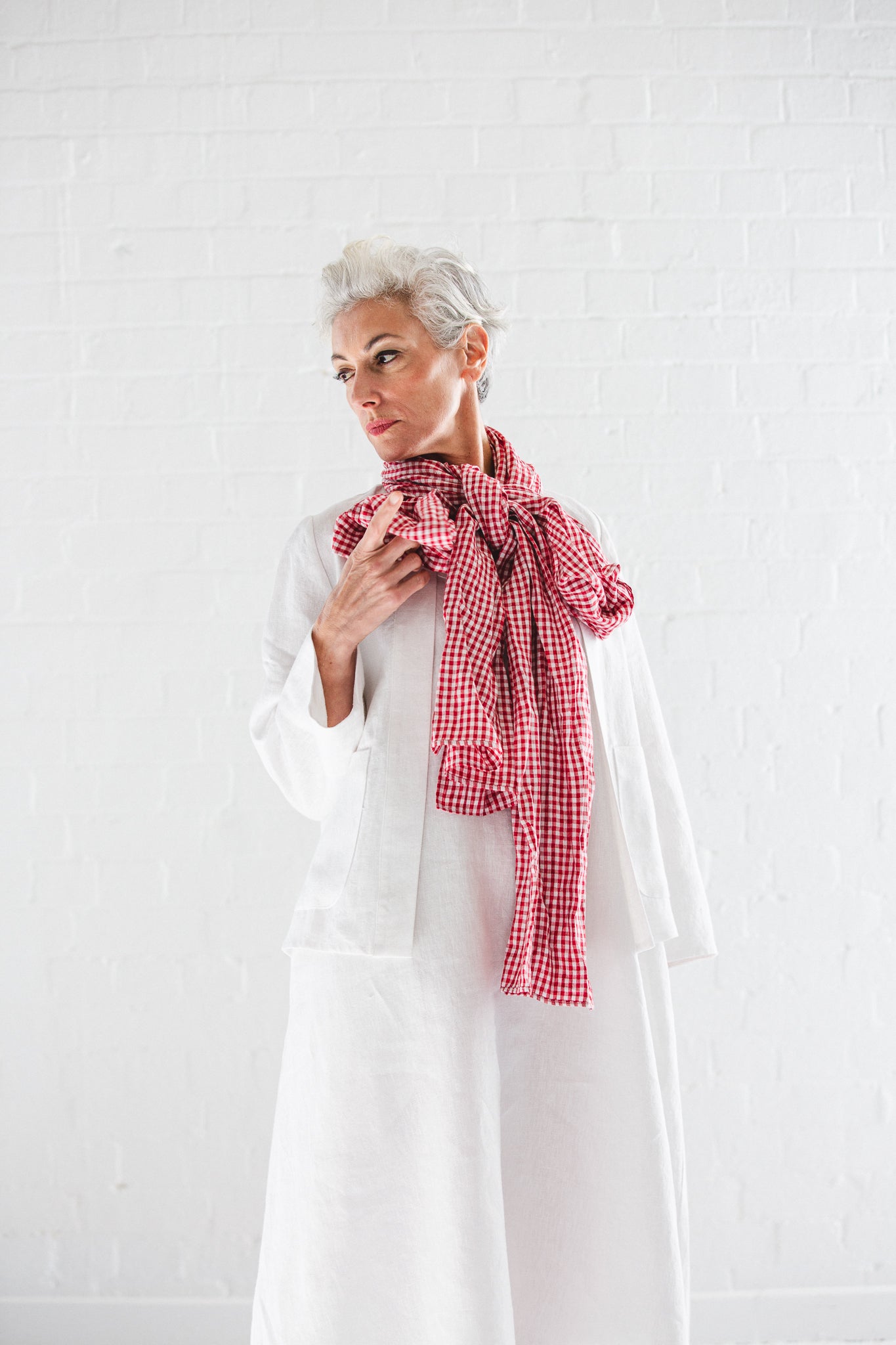 Obi Scarf | Red Gingham