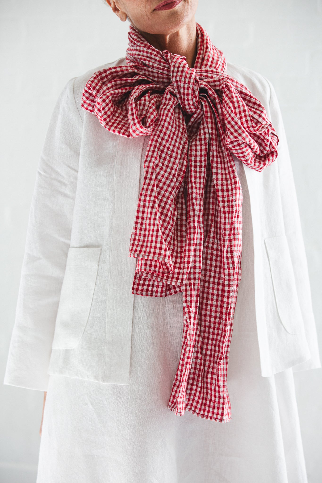 Obi Scarf | Red Gingham