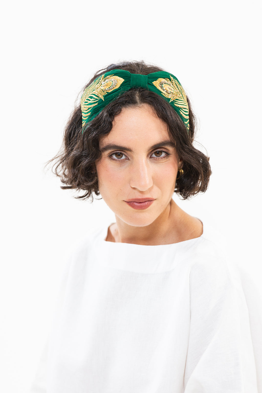 Hard Embroidered Headband | Pia