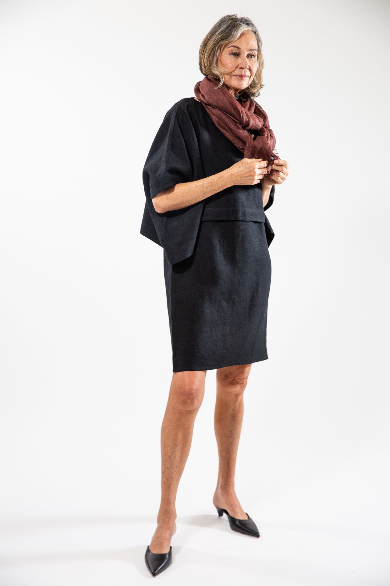 Linen Gauze Scarf | Chestnut