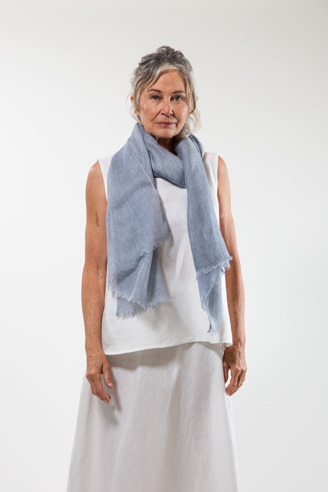 Linen Gauze Scarf | Heather