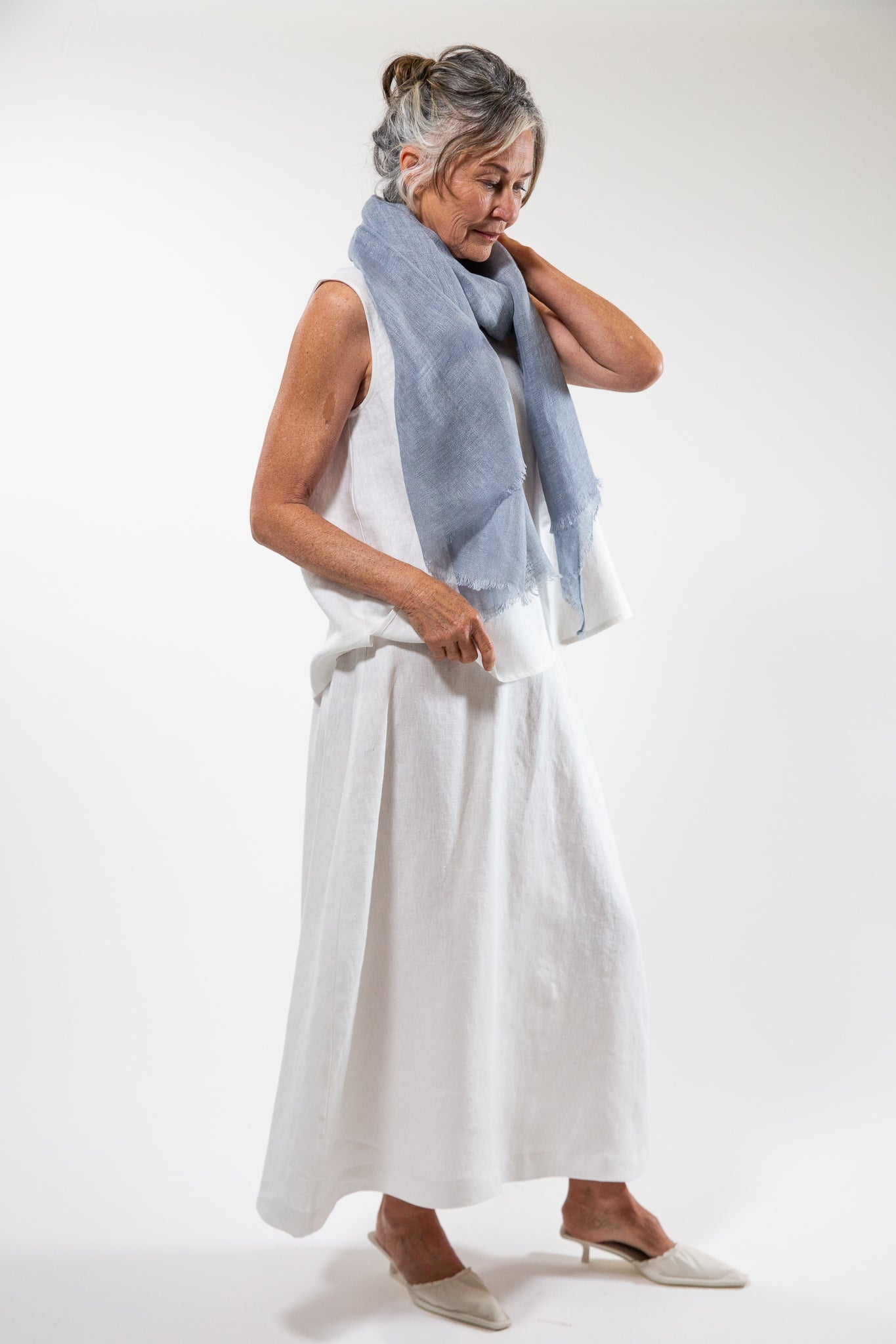 Linen Gauze Scarf | Heather