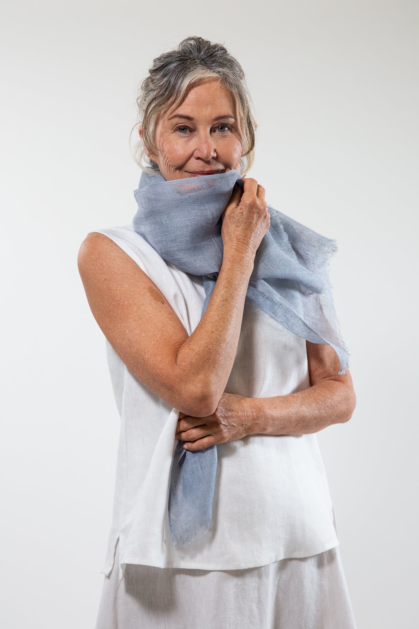 Linen Gauze Scarf | Heather