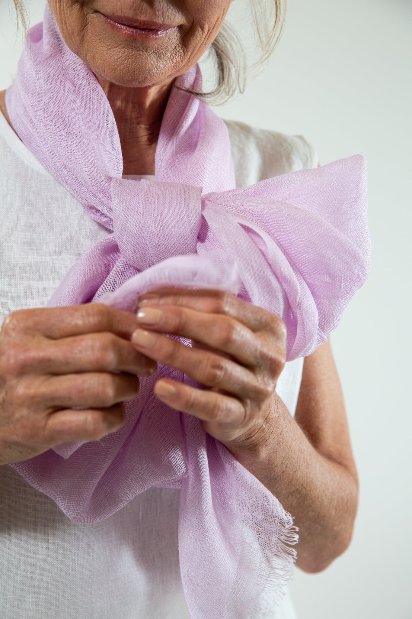 Linen Gauze Scarf | Lilac