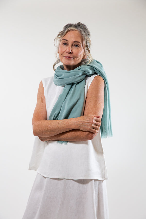 Linen Gauze Scarf | Sea Pine