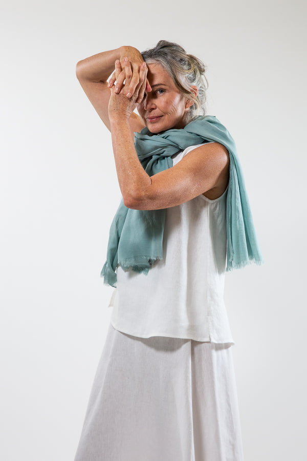 Linen Gauze Scarf | Sea Pine