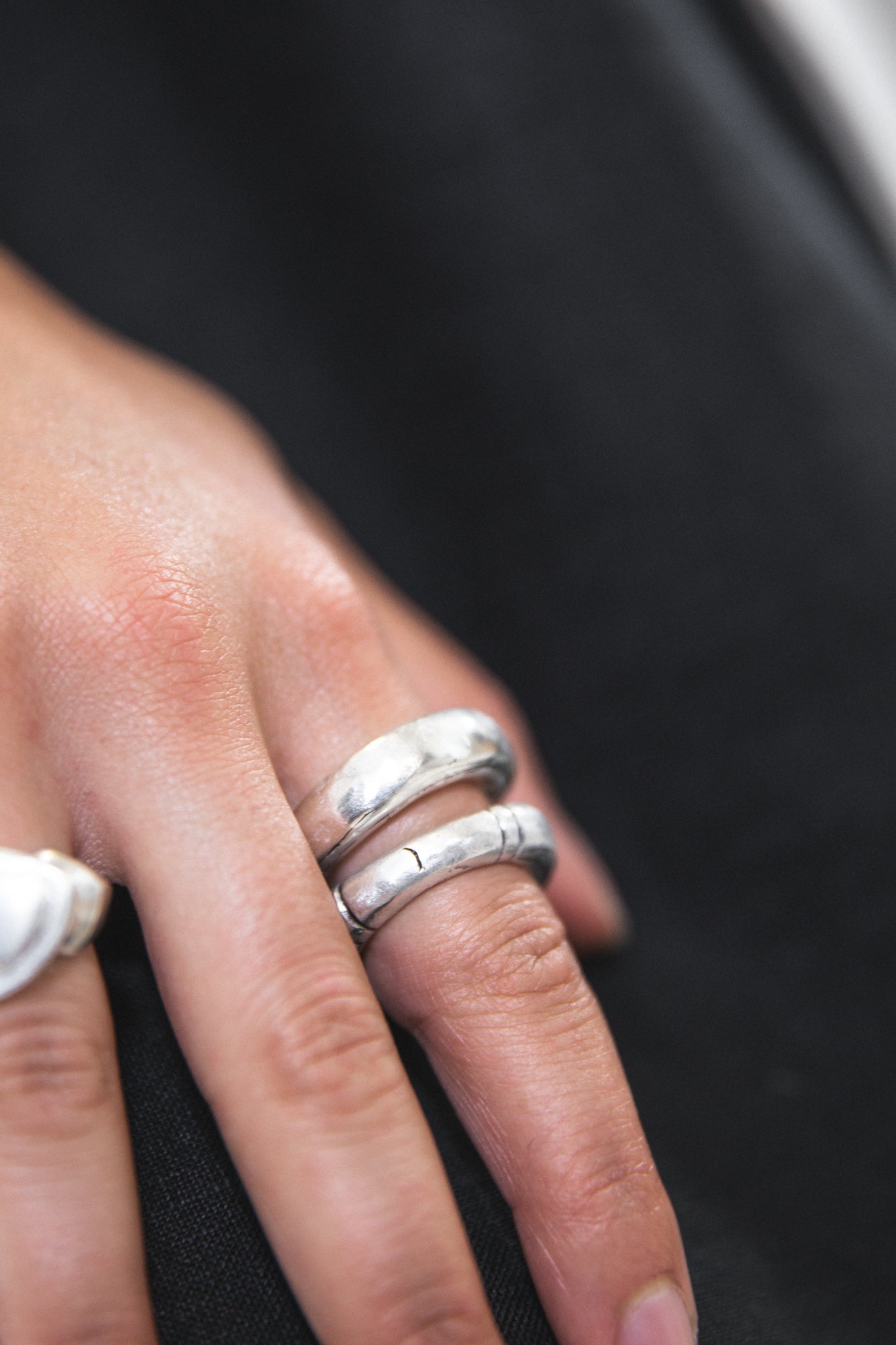 Ewa Jewelry | Stacking Ring | White Brass Silver Plated