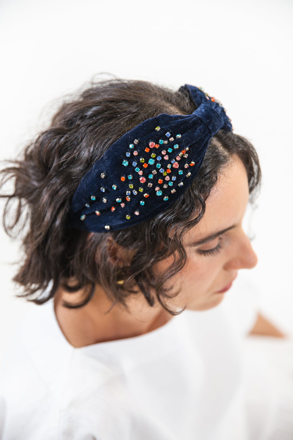 Hard Embroidered Headband | Wren