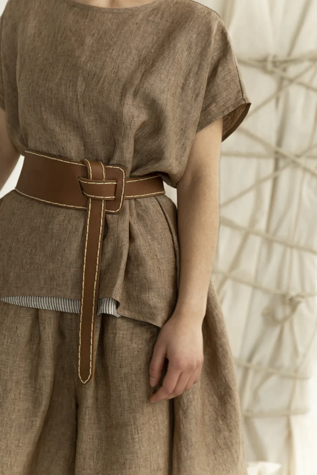 EWA Leather | Tan Wrap Belt