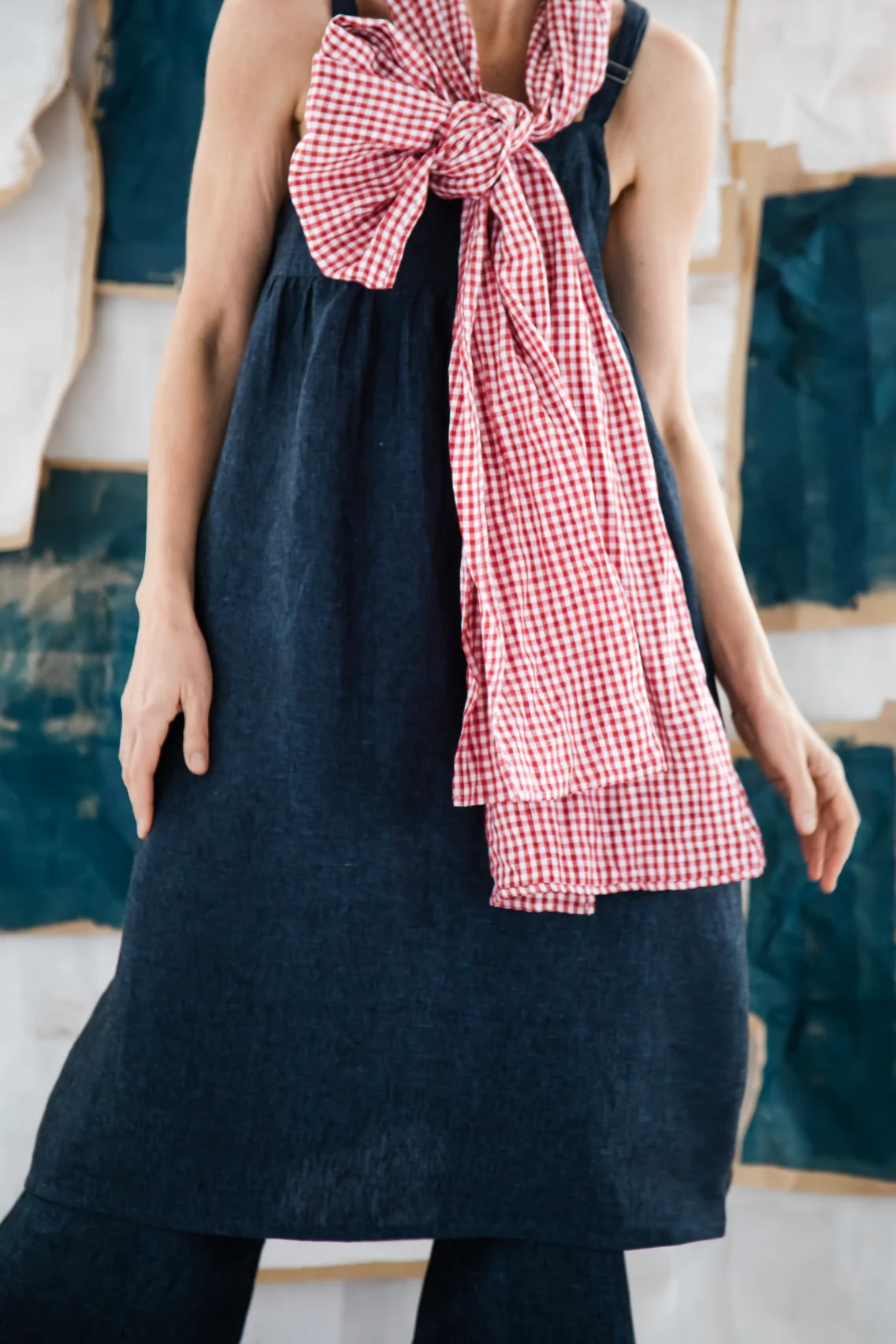 Obi Scarf | Red Gingham