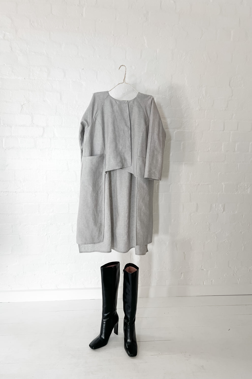 arts&science side gather coat dress | une3.net