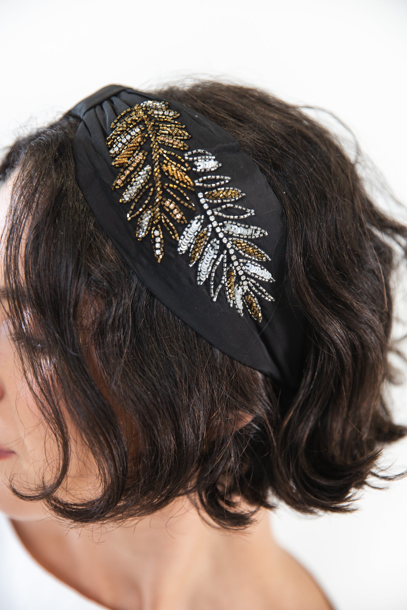 Hard Embroidered Headband | Isla