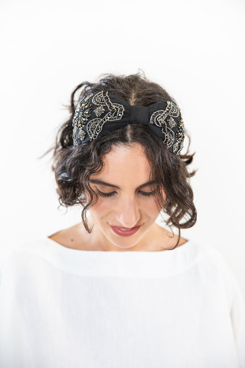 Hard Embroidered Headband | Jamie